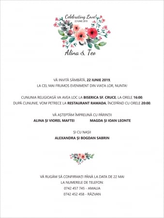 PRODUSE DIGITALE - Invitatie electronica nunta Celebrating Love