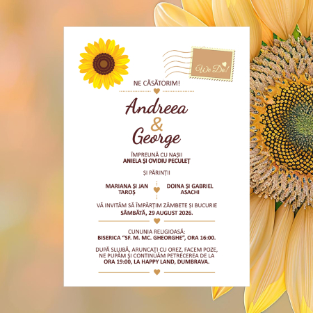Invitatie nunta tip postcard [3]