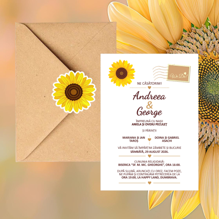 Invitatie nunta tip postcard [2]
