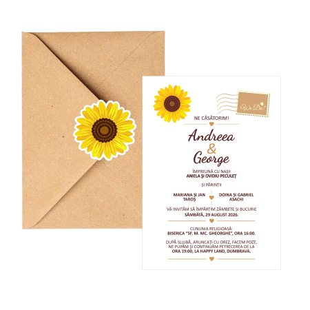 Invitatie nunta tip postcard [5]