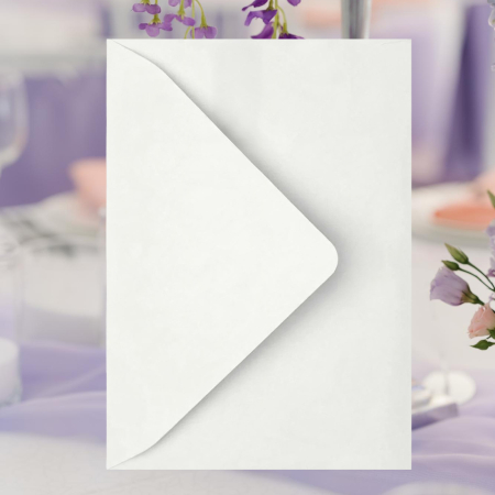 Invitatie nunta floricele mov, plic alb prafuit inclus [4]