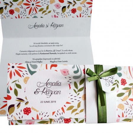 Invitatie nunta pattern floral [0]