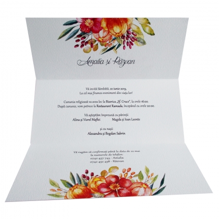 Invitatie nunta flori colorate [1]