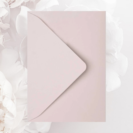 Invitatie nunta model floral bujori, cu plic i8 roz prafuit [4]