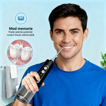 Irigator bucal negru, M139Pro, rezervor 300 ml [5]