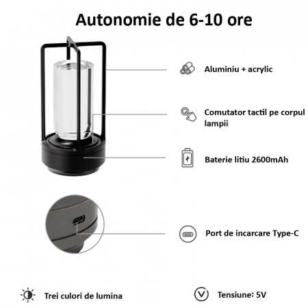 Lampa de masa, USB LED, model 8007 [1]