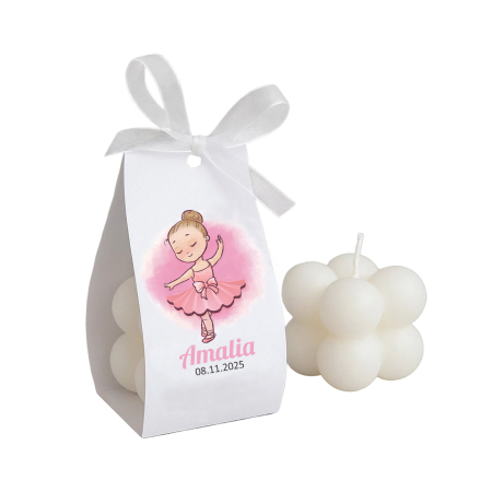 Marturie botez lumanare, balerina roz [2]