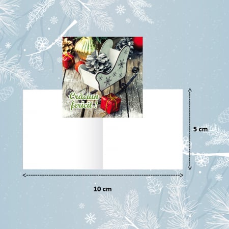 FELICITARI - Minifelicitari Craciun Sanie - set 10 buc