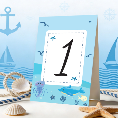 Numere mese botez - Set 10 numere mese nautic