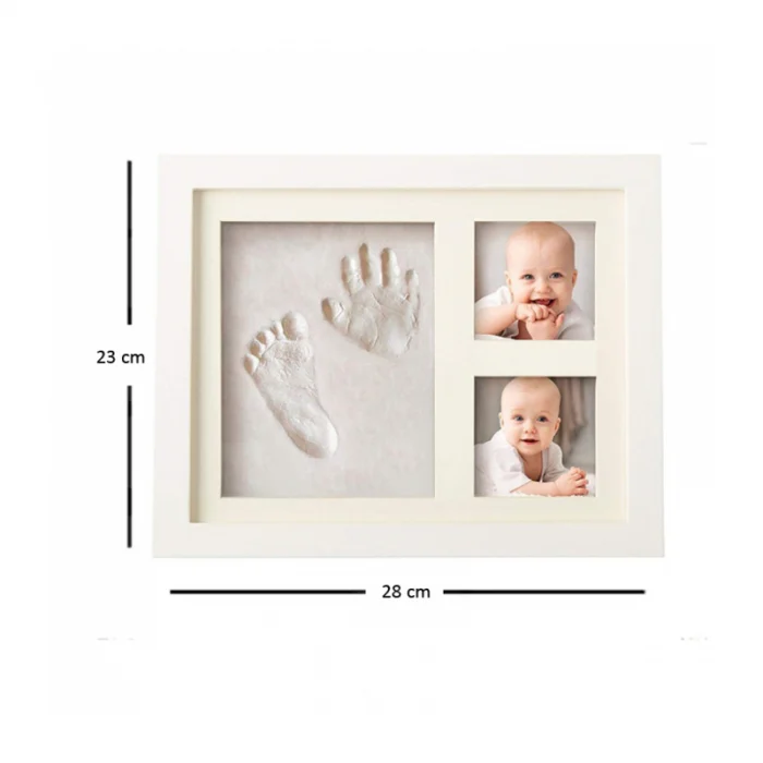 lampa de veghe copii dinozaur albastru LED USB + rama foto si kit amprenta bebelus [6]