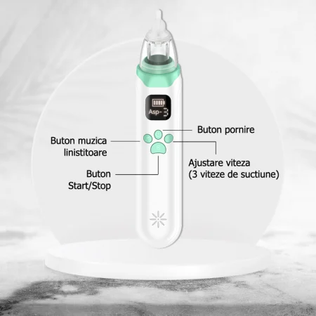 Pachet lampa de veghe copii ursulet LED USB si aspirator nazal electric pentru bebelusi [5]