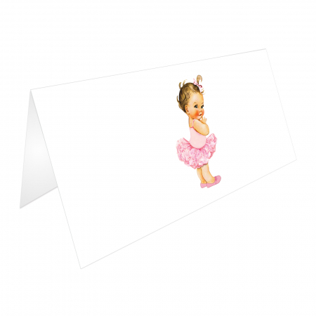 Place Card si Plic Bani Botez Balerina Tutu Roz – Design Elegant si Personalizat [3]