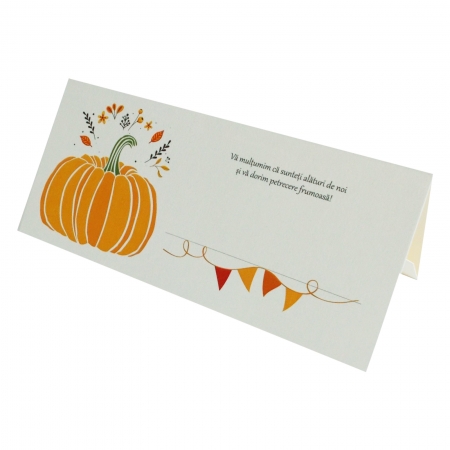 PAPETARIE - Place card - plic de bani - dovleac