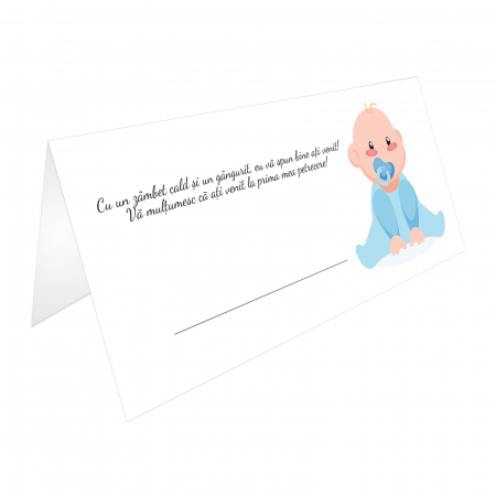Place card - plic de bani - botez bebe baietel [2]