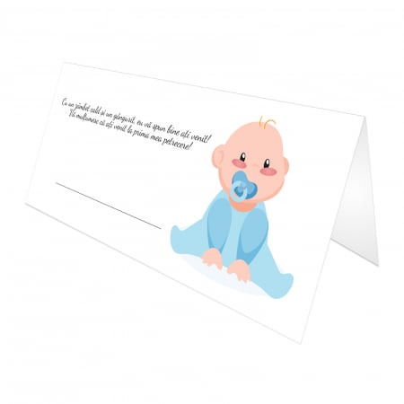 PAPETARIE - Place card - plic de bani - botez bebe baietel