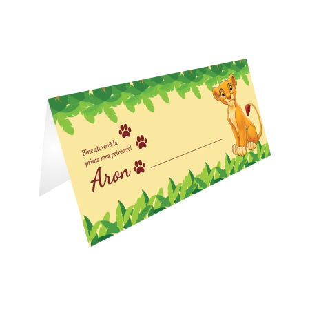 Place card plic de bani botez leu Simba [2]