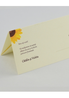 Place card nunta postcard floarea-soarelui [2]