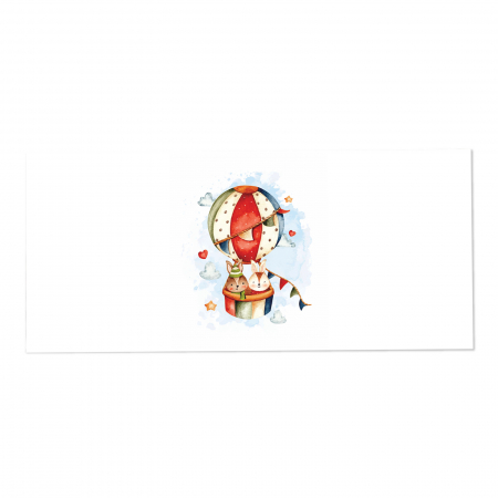 Place card si plic de bani botez balon aer cald multicolor [3]