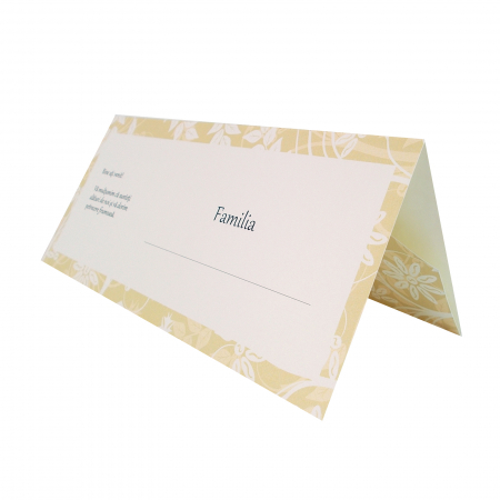Plic de bani - place card nunta/botez model pattern floral crem [0]