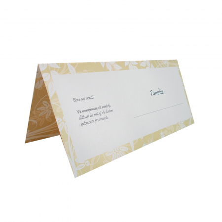 Plic de bani - place card nunta/botez model pattern floral crem [1]