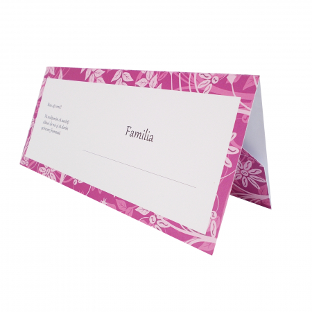 Plic de bani - place card nunta/botez model pattern floral lila [0]