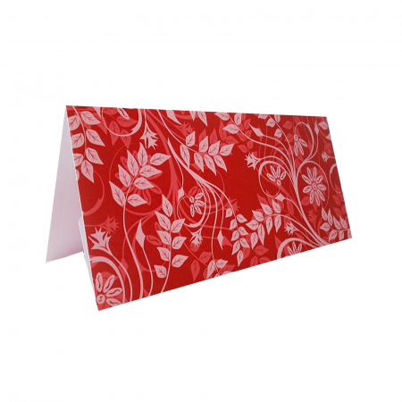 Plic de bani - place card nunta/botez model pattern floral rosu [3]