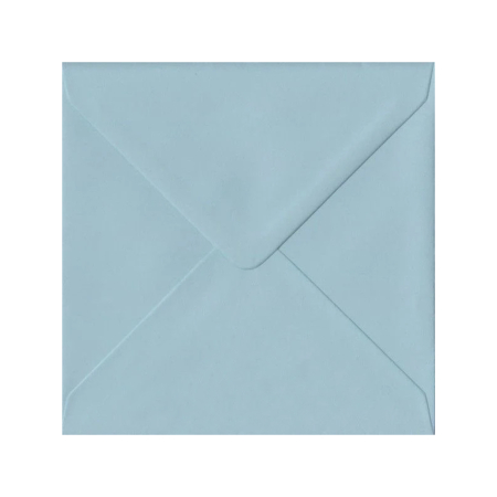 Plicuri colorate - Plic patrat bleu pastel 130x130 mm pentru invitatii si felicitari elegante