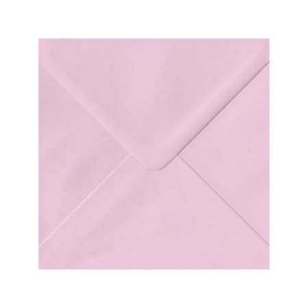 Plicuri colorate - Plic patrat roz pastel 130x130 mm pentru invitatii si felicitari elegante