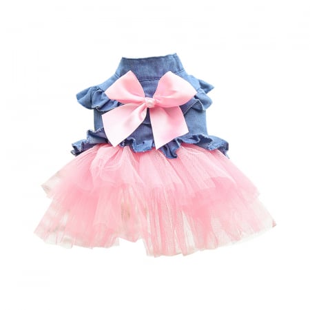 PET CORNER - Rochita animale companie, roz-denim, D-220120-5, S sau M