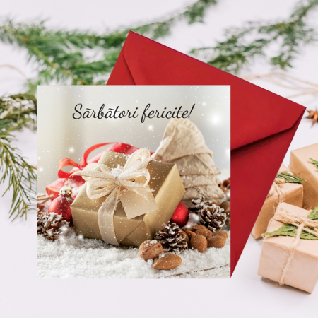 Set 10 felicitari Craciun mix, cu plicuri incluse 130x130 mm [3]