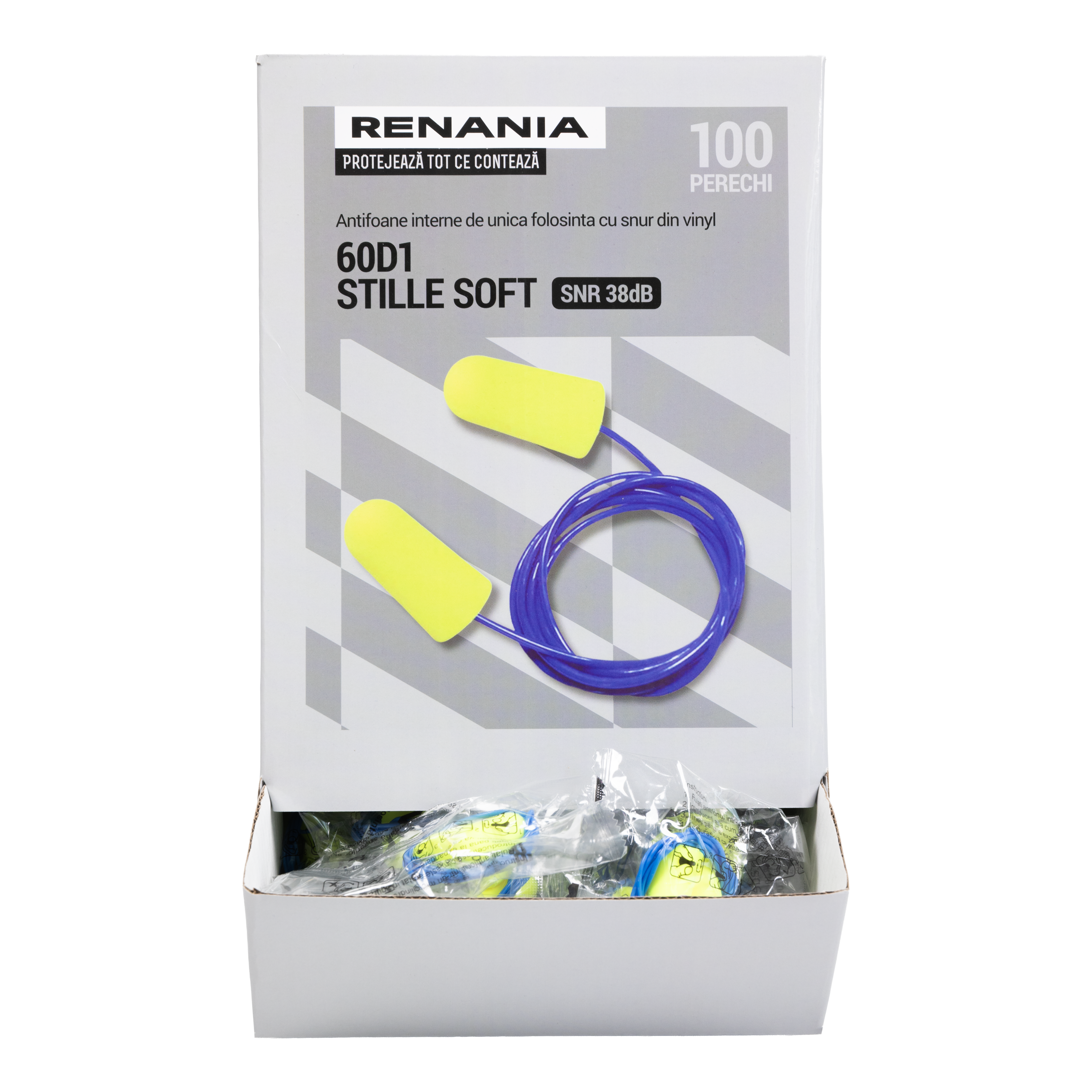 Antifoane interne de unica utilizare cu snur din vinil Stille Soft Next, Renania, art.60D1 [1]