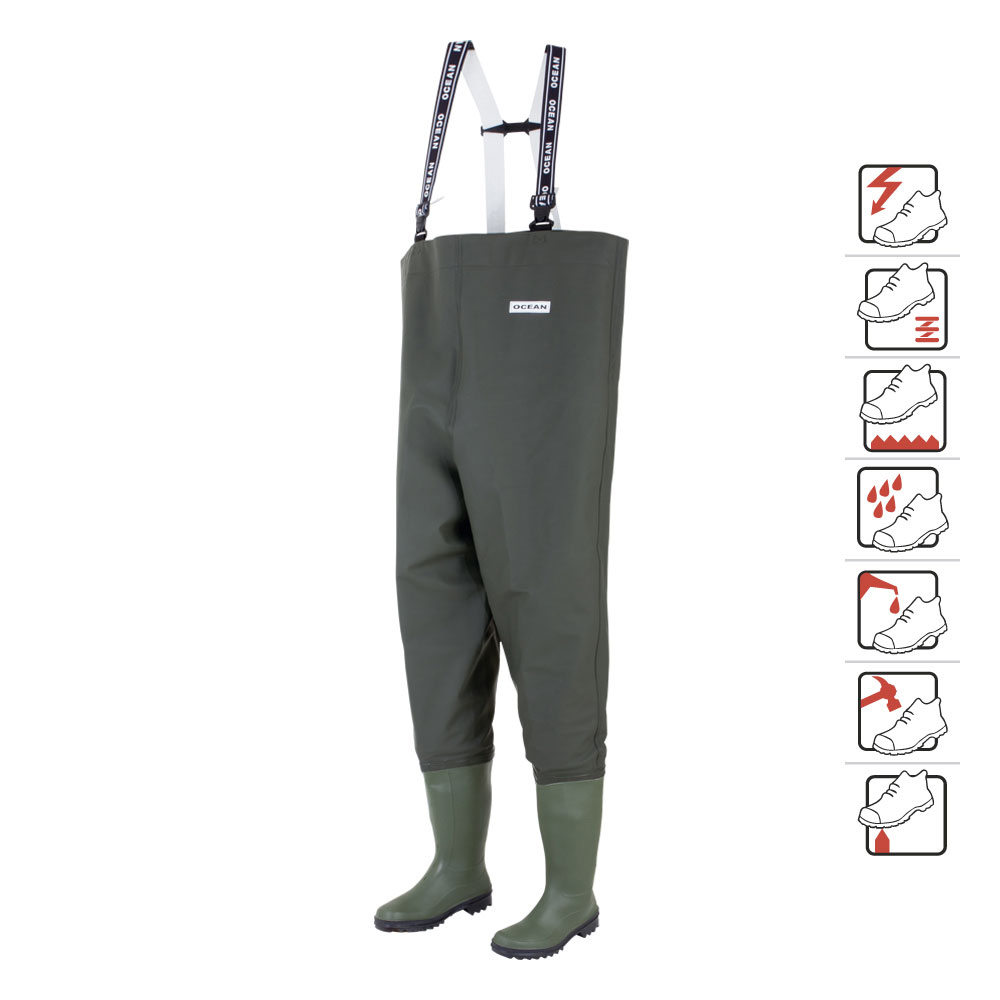 Incaltaminte - Cizme de lucru incorporate tip pantalon Danubio, art.A410
