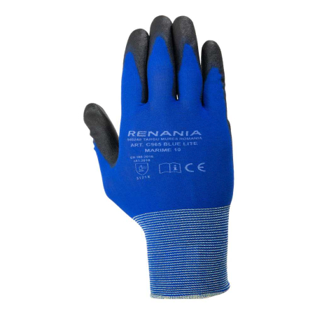 Manusi - Manusi protectie mecanica New Blue Lite categoria II, Renania, art.9C65