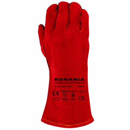 Manusi - Manusi sudura Welder- Rosu N, categoria II, Renania, art.30C8
