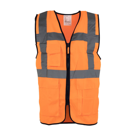 Veste - Vesta reflectorizanta portocalie de protectie inalta vizibilitate Manager, Renania, art.5B49 (91941)