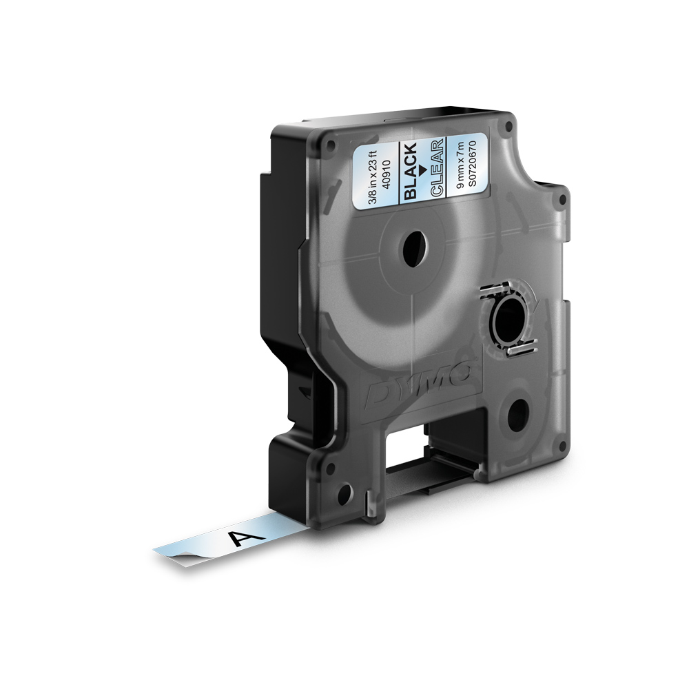 etcihete dymo 40910 negru/ transparent