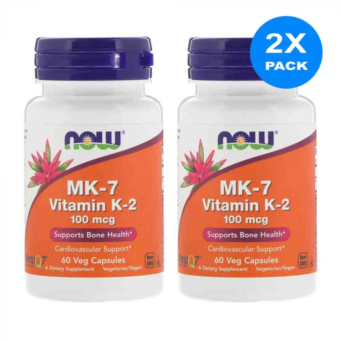 Vitamina K2 MK7, 100 mcg, Now Foods, 60 capsule