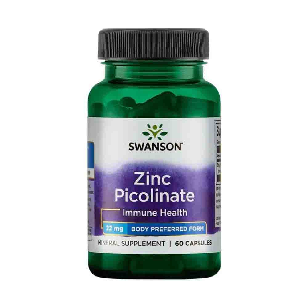 Zinc Picolinate Body Preferred Form, 22mg, Swanson, 60 capsule